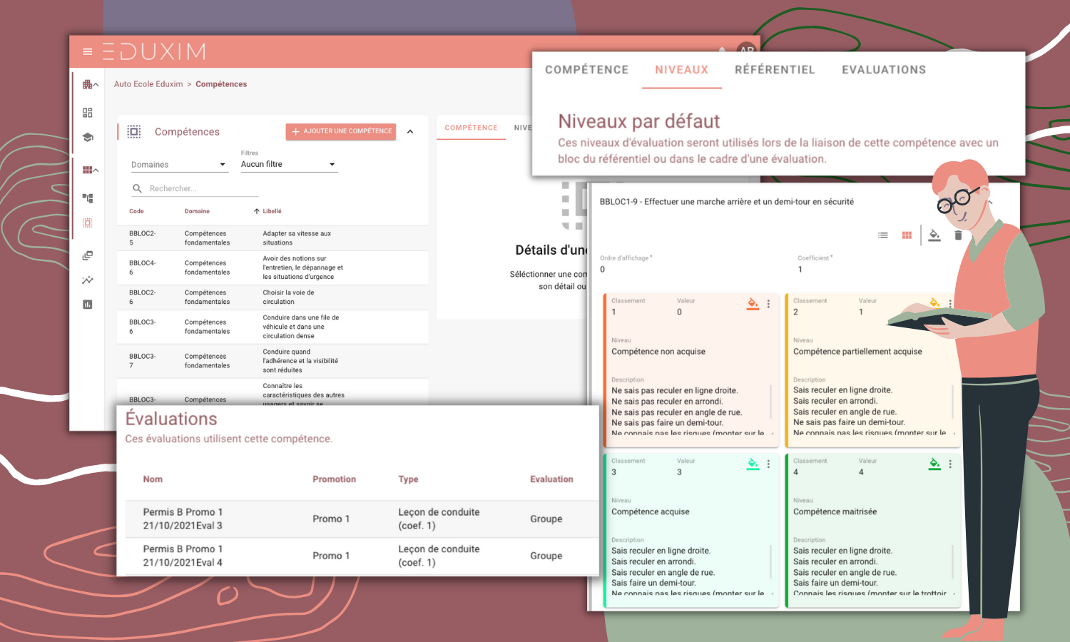 Gérer ses compétences sur Eduxim